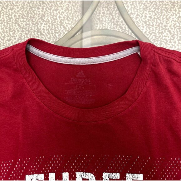 Adidas Mens Red "Three Stripe Life" Graphic T-Shirt L - Picture 3 of 6